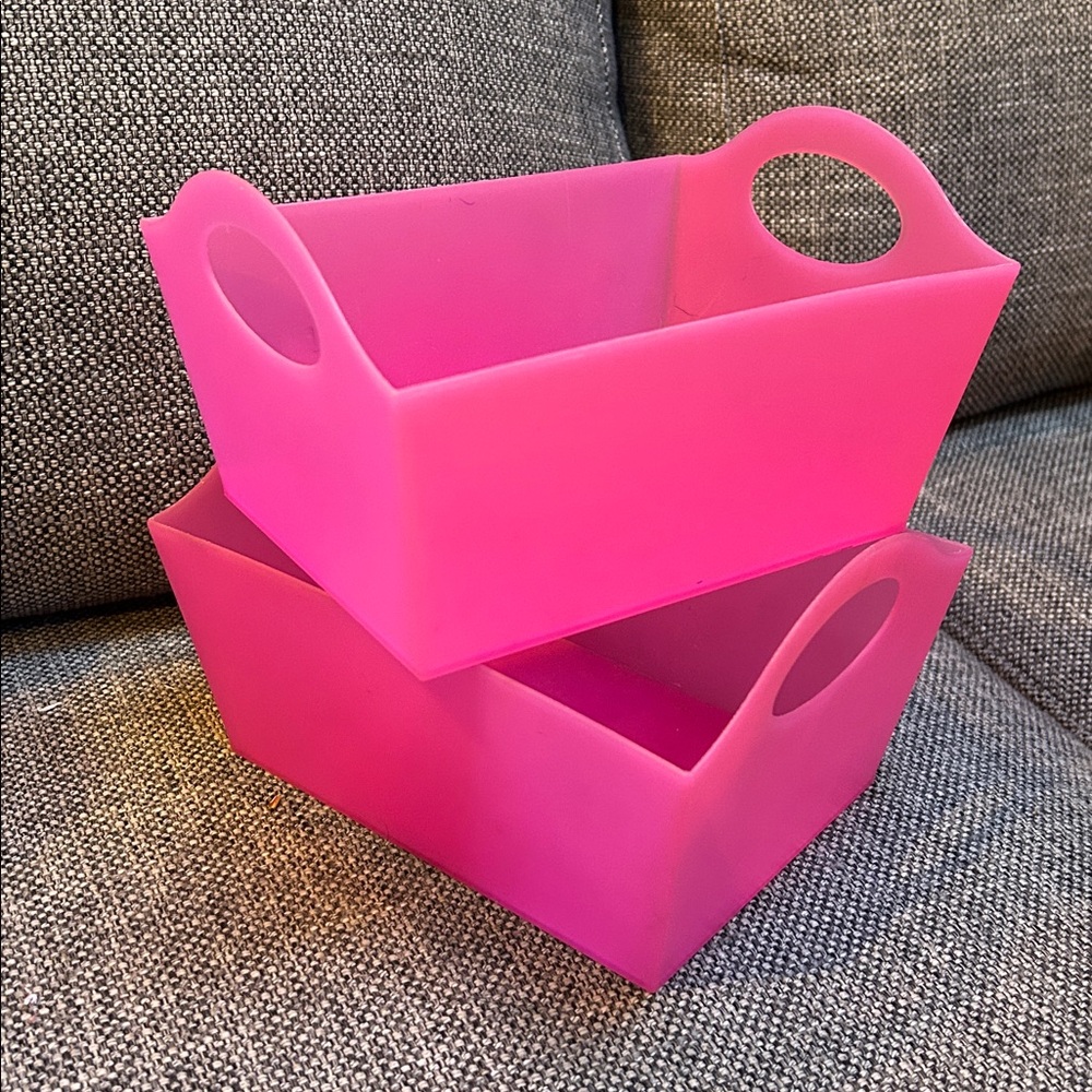 Chic Pink Storage Basket Set of 2